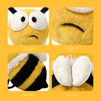 Coussin en peluche Abeille Mignonne, Jouet en peluche Insecte Doux, Remplissage Coton PP, Poupée à câliner pour le sommeil, Cadeau d'anniversaire pour Filles et Enfants