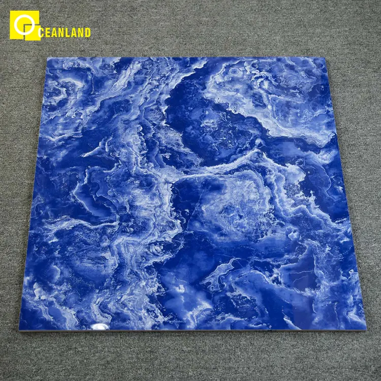 chinese orient blue marble 800x800mm glazed porcelain tiles floor