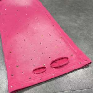 Conjunto de Moletom Oversized Vintage com Lavagem Desbotada e Zíper, Estilo Streetwear com Strass - Product Image 5