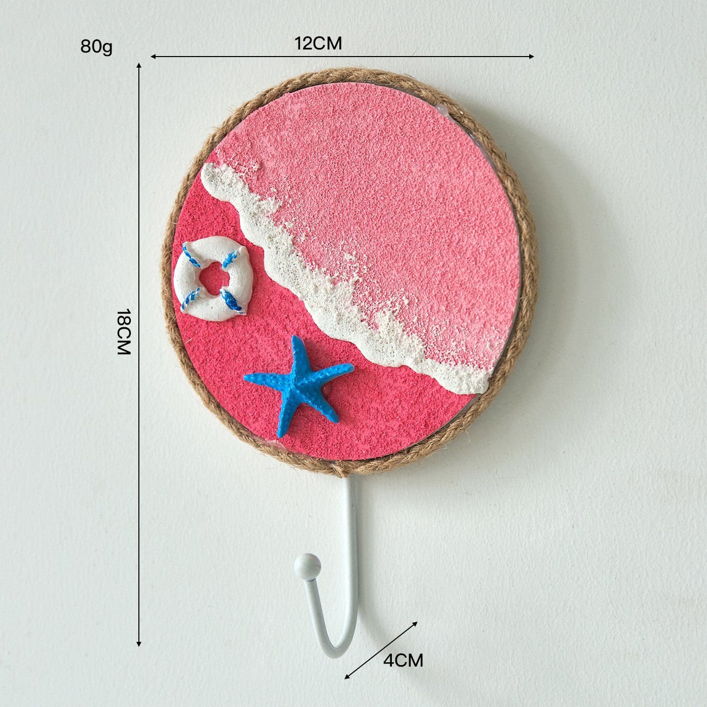 Round single hook red