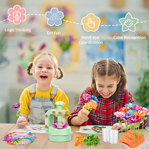 Manualidades Educativas Interactivas para Niños, Ramos de Flores de Tela Hechos a Mano, Juguete de Flores Prensadas de Dibujos Animados - Product Image 6