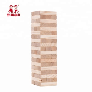 Gioco di legno educativo stacking blocco giocattolo 57 pz in legno ruzzolare torre <span class=keywords><strong>spiel</strong></span> - Product Image 1