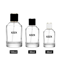 Vente en gros de bouteilles de parfum de luxe 30 ml 50 ml 100ml, bouteilles de parfum rechargeables en verre vaporisateur vide avec boîte