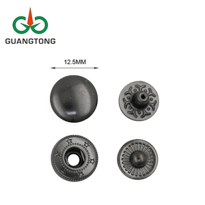 Đen Nickel <span class=keywords><strong>Fastener</strong></span> <span class=keywords><strong>Snap</strong></span> nút cho Phụ kiện túi xách Áo Khoác Hàng may mặc <span class=keywords><strong>Snap</strong></span> nút kim loại - Product Image 4