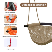 Balancelle en filet tressé à la main en plastique en forme de U Ropecube pour enfants, pour jardin, intérieur et extérieur, installation facile, à partir de 3 ans