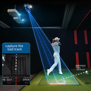 Yinzam Grand projecteur interactif de simulateur de golf intérieur avec écran d'impact HD <span class=keywords><strong>silencieux</strong></span> à double couche parfait pour la pratique de la frappe - Product Image 5