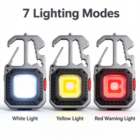 Mini lampe de travail LED multifonctionnelle, lampe torche de poche, rechargeable par type C, lampe torche COB à clé, pour garage, bricolage, réparation automobile
