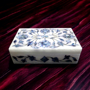 Caja de Almacenamiento de Joyas de Mármol con Diseño Floral Moderno, Forma Rectangular, Suministro Directo de Fábrica Stonecrafts International, para Venta al Por Mayor - Product Image 2