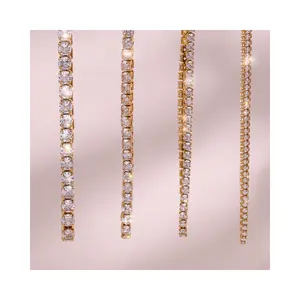 Collana da tennis HP braccialetto di lusso leggero gioielli 2mm zircone gioielli in acciaio inossidabile collana da tennis donna
