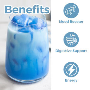 เครื่องดื่มโปรตีนเย็นผงดอกถั่วผีเสื้อผสม<span class=keywords><strong>ชา</strong></span><span class=keywords><strong>ไทย</strong></span>สีน้ำเงินฉลากตามสั่ง - Product Image 2