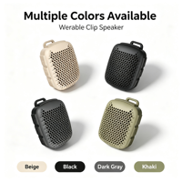 Enceinte portable robuste avec clip, étanche, Bluetooth 5.3, autonomie de 12h, idéale pour la randonnée, le kayak, les voyages et les sports
