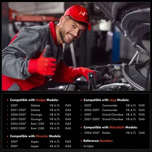 8 injecteurs de carburant pour Jeep Grand Cherokee pour Dodge <span class=keywords><strong>Ram</strong></span> <span class=keywords><strong>1500</strong></span> <span class=keywords><strong>2001</strong></span> 2007 4.7L <span class=keywords><strong>V8</strong></span> 82211149 0280155849 - Product Image 2