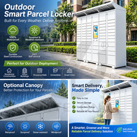 Casier à colis modulaire intelligent Yinlong avec serrure électronique, alimentation solaire, structure en acier étanche, écran tactile LED