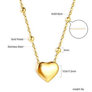 Collana con Ciondolo a Lucchetto d'Amore di Alta Qualità, Placcata in Oro 18k, in Acciaio Inossidabile Antiossidante, Design Bicolore su Due Lati per Donne - Product Image 3