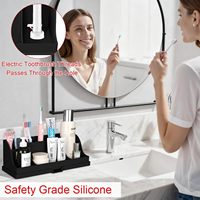 Tapis et support de séchage en silicone pour vaisselle, vente en gros, OEM, qualité alimentaire, pliable, pour rangement de cosmétiques dans la salle de bain avec conception détachable