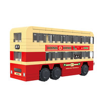 COGO 112 PIÈCES Offre Spéciale Éducatif En Gros ABS EN PLASTIQUE Double Decker Bus Briques Enfants Blocs De Construction Jouets Pour enfants