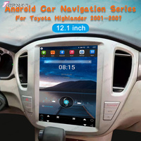 Lecteur DVD de voiture Android Auto 12,1 pouces Écran tactile Système radio pour Toyota Highlander 2001-2007 Technologie d'écran IPS