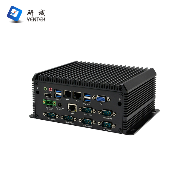 New Fanless Industrial Computer Intel I3 5020U 2 DDR4 MSATA VGA HD 2 LAN 6 RS232 485 DB9 COM Win10 Linux Industrial Mini Pc AU