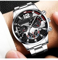 Montre Populaire Homme, Style Affaires et Tendance, avec Bracelet, Aiguilles et Date, Montre à Quartz pour Homme, Idée Cadeau