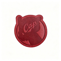 Écussons personnalisés mignons en cuir véritable pressé à chaud, étiquettes écologiques pour chapeaux et vêtements, accessoires de couture à coudre, vente en gros OEM