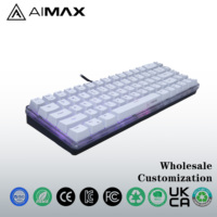 Keyboard Laptop 68 Tombol Hot Swap RGB Backlit Portabel Mini Keyboard Gaming Membran Berkabel USB Tipe C Baru