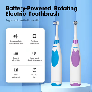 OEM Portable Rotary Electric <b>Toothbrush</b> 60 Round Head Sonic Teeth Cleaning <b>Toothbrush</b> <b>With</b> Carry <b>Case</b> - Product Image 1
