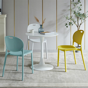 Nordic Style Plastic <b>Chair</b> 80cm Backrest <b>Stackable</b> Adult <b>Dining</b> <b>Chair</b> For Home <b>Dining</b> Room - Product Image 3