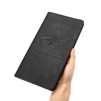 Porte-monnaie en cuir pour hommes et femmes, mode décontractée, personnalisé, assurance de voiture et porte-cartes d'immatriculation