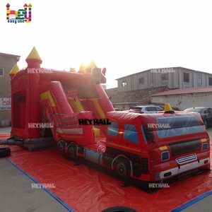 Château gonflable d'été en PVC sur le thème du camion de pompiers, équipement de fête gonflable, combo gonflable pour la <span class=keywords><strong>location</strong></span> - Product Image 2