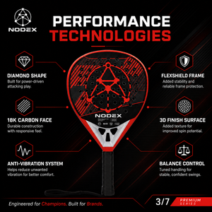 <span class=keywords><strong>Raquette</strong></span> de <span class=keywords><strong>padel</strong></span> NODEX MAX Model <span class=keywords><strong>Head</strong></span> Quality PRO personnalisée en graphène 18K carbone - Product Image 3