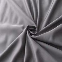 Ensemble de literie en bambou 4 pièces, housse de couette unie tissée simple couleur anthracite, certifiée Oeko-TEX, taies d'oreiller hypoallergéniques