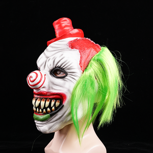 Disfraz <span class=keywords><strong>de</strong></span> Halloween <span class=keywords><strong>payaso</strong></span> tocado disfraz divertido peinado máscara <span class=keywords><strong>de</strong></span> látex - Product Image 4