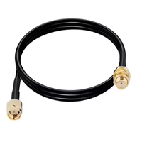 Câble d'extension d'antenne coaxial RF mural S MA-J/S MA-K-L2-2 S MA Mâle vers Femelle 50 Ω avec connecteur plaqué or à faible VSWR