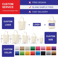 Sac fourre-tout en toile de coton naturel de grande capacité, couleur personnalisée, avec logo personnalisé pour les sorties quotidiennes