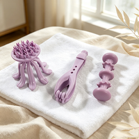 Ensemble de massage 3-en-1 pour doigts, tête et pieds, kit de rouleaux d'acupression pour mains, cuir chevelu et pieds, outil de massage manuel portable pour la maison et le bureau