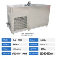 Machine à glaçons commerciale BAWA ZBJ-60C, machine à glaçons industrielle automatique, blocs de glace de 10 kg, 300 kg, puissance 2,3 kW, 220 V, garantie 1 an