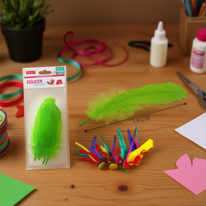 ILAN Plume 14 cm Plumes vertes pour l'artisanat et la décoration - Product Image 2