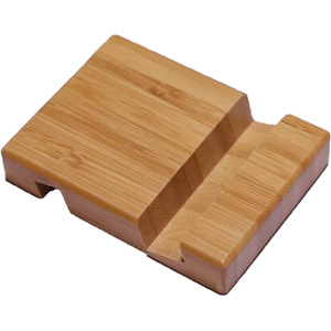 Bamboo Desktop Phone And <b>Tablet</b> <b>Stand</b> Lazy Person <b>Stand</b> Modern Art Style <b>For</b> General Use - Product Image 1