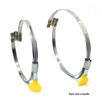 Collier de serrage pour tuyau en acier inoxydable, collier à vis sans fin pour raccordement de tuyau en caoutchouc, durable, facile à installer
