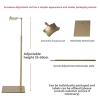 Vente directe d'usine, support de présentation de sac suspendu en acier inoxydable réglable pour Rodbag, présentoir de stockage pour magasin