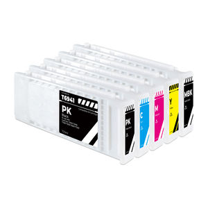 <span class=keywords><strong>EPSON</strong></span> SureColor T3000 T5000 T7000 T3200 T5200T7200用ワンタイムユースチップ付きT6941-T6945 700ml互換インクカートリッジ - Product Image 1