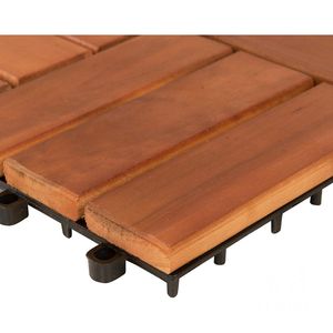 Azulejos de suelo entrelazados de madera, azulejos de cubierta de patio con patrón de mosaico, azulejos de clic de balcón de acacia de madera maciza - Product Image 5