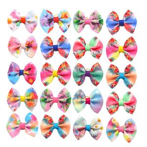 Primavera Verano Floral nuevo tocado para mascotas flor banda de goma Clips accesorios para el cabello perro gato Lazo y corbata - Product Image 1