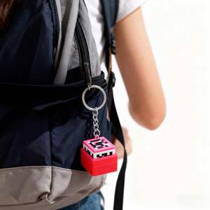 Porte-clés personnalisé avec logo en plastique imprimé en 3D, bouton à pression pour décompresser, accessoires de jeu, décoration, petit cadeau - Product Image 4