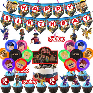 Vente en gros de jeux de robots sur le thème du monde, décoration de fête pour enfants, ballons pour décoration de gâteau et bannière, jouet pour enfants - Product Image 1