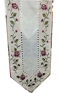 <span class=keywords><strong>Elegante</strong></span> <span class=keywords><strong>runner</strong></span> da tavola in pizzo ricamato - <span class=keywords><strong>Tovaglia</strong></span> decorativa con motivo floreale per casa/matrimonio - Product Image 3