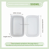 LiYi Magnetronbestendige 1000ml Wegwerp Lunchbox Voedselcontainer Recycleerbaar Biologisch afbreekbaar BPA-vrij Robuust Duurzaam Deksel Koelbaar