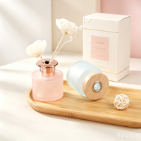 Diffuseur de parfum d'ambiance de luxe 100 ml en verre vide avec logo personnalisé, pour huiles essentielles et parfums sans flamme pour la maison