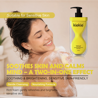Gel Douche Prébiotique à l'Argousier KieKie Marque Blanche OEM, Éclaircissant Apaisant Antioxydant, Logo Personnalisé Vente en Gros