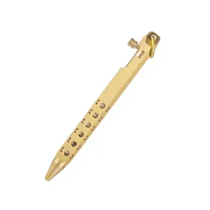 Retro Brass Bolt Tactical <b>Pen</b> Business Gift <b>Pen</b> Metal <b>Ballpoint</b> <b>Pen</b> - Product Image 2